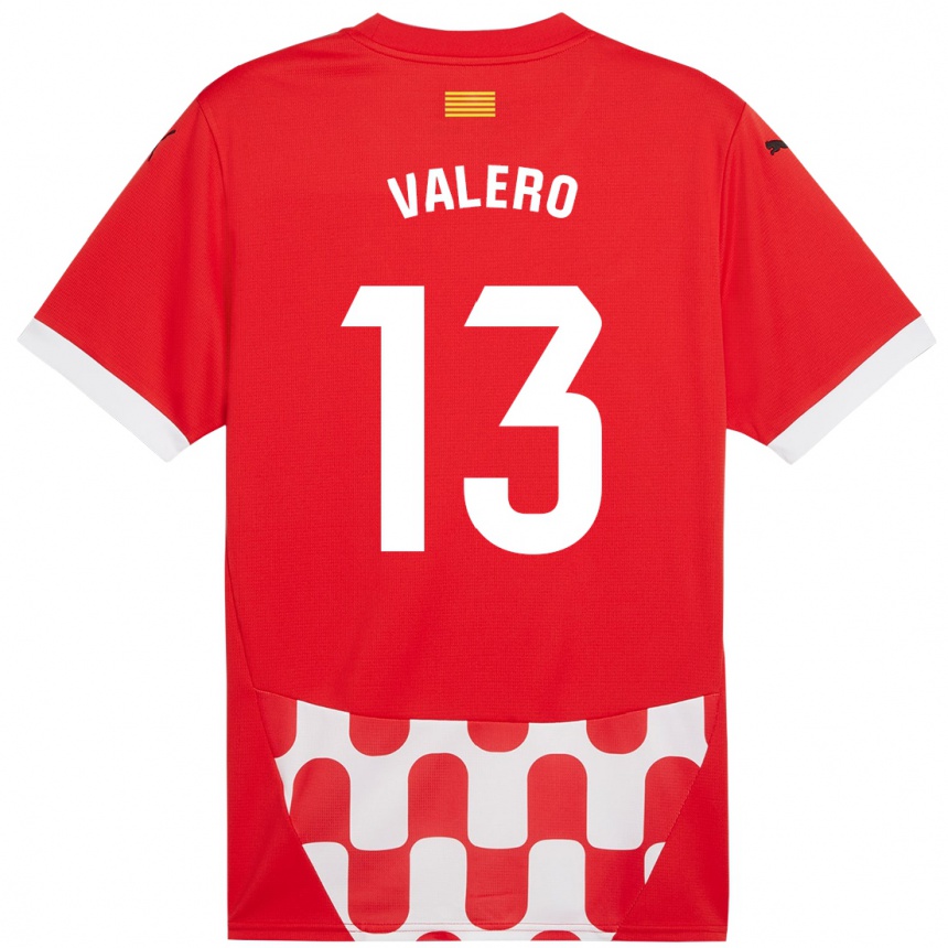 Hombre Fútbol Camiseta Eliana Valero #13 Rojo Blanco 1ª Equipación 2024/25 México