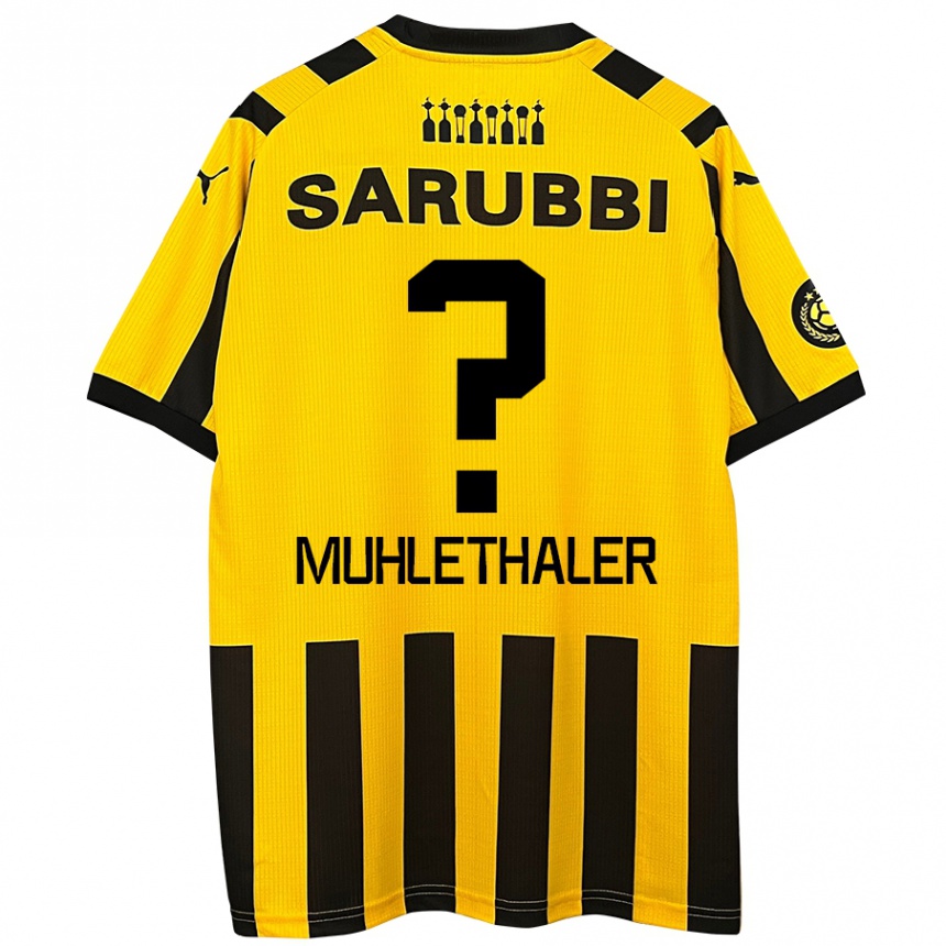 Hombre Fútbol Camiseta Stiven Muhlethaler #0 Amarillo Negro 1ª Equipación 2024/25 México