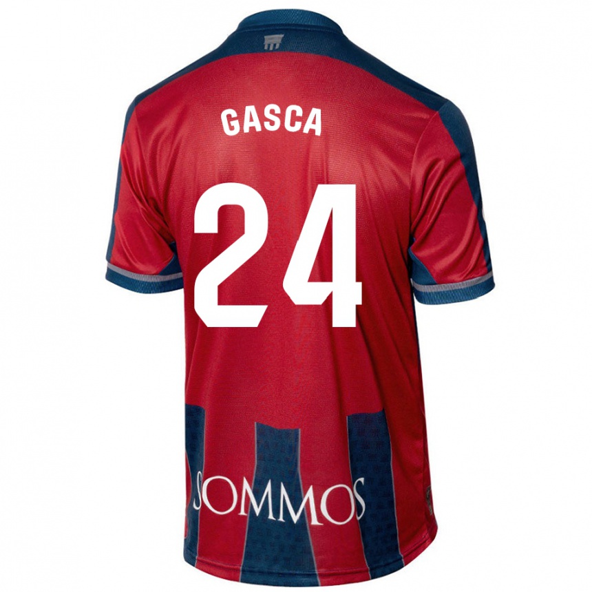 Hombre Fútbol Camiseta Verónica Gasca #24 Rojo Azul 1ª Equipación 2024/25 México