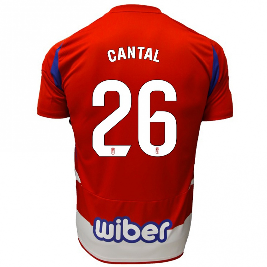 Hombre Fútbol Camiseta Paco Cantal #26 Rojo Blanco Azul 1ª Equipación 2024/25 México