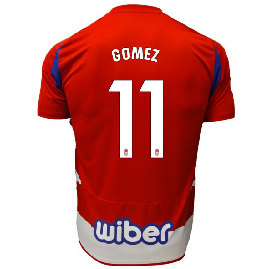 Hombre Fútbol Camiseta Andrea Gómez #11 Rojo Blanco Azul 1ª Equipación 2024/25 México