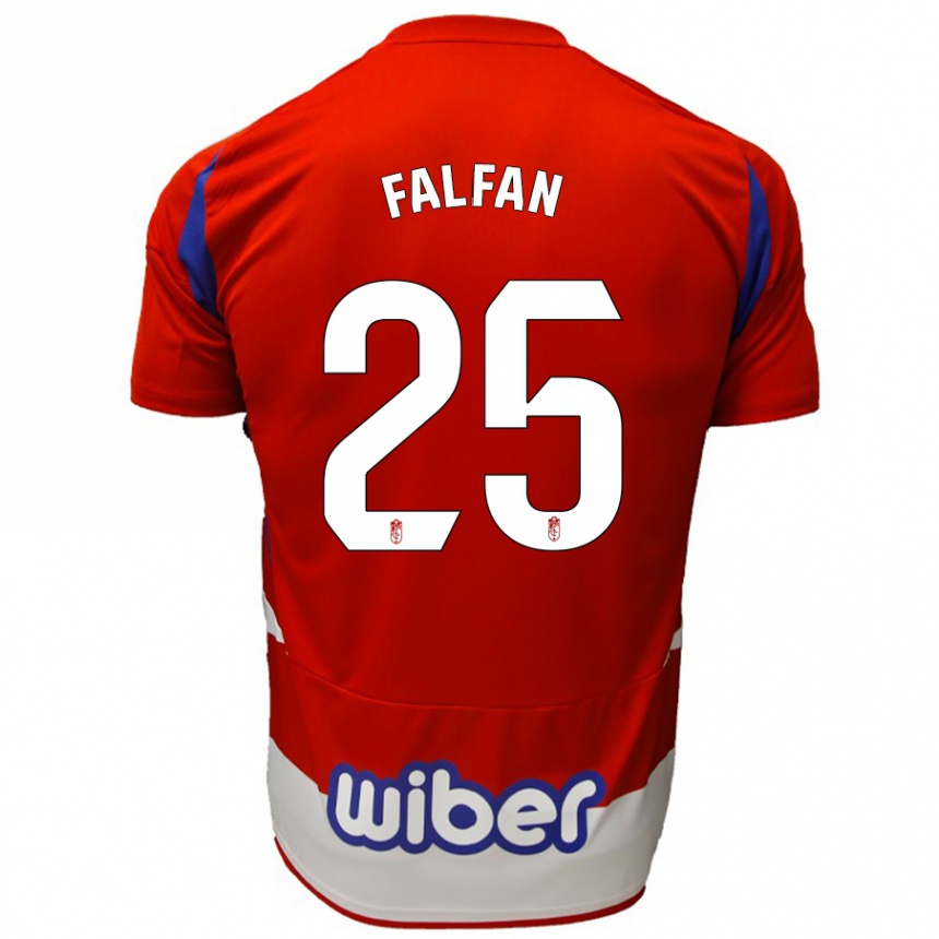 Hombre Fútbol Camiseta Daiana Falfán #25 Rojo Blanco Azul 1ª Equipación 2024/25 México