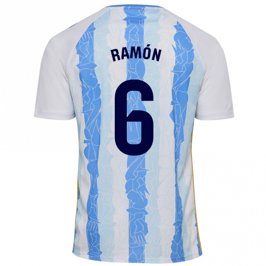 Hombre Fútbol Camiseta Ramón Enríquez #6 Blanco Azul 1ª Equipación 2024/25 México