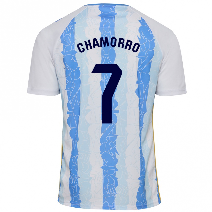 Hombre Fútbol Camiseta Alexis Chamorro #7 Blanco Azul 1ª Equipación 2024/25 México