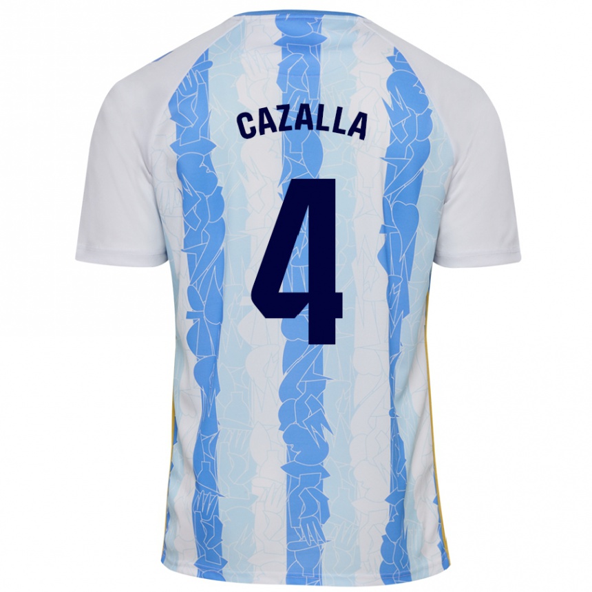 Hombre Fútbol Camiseta Marta Cazalla #4 Blanco Azul 1ª Equipación 2024/25 México