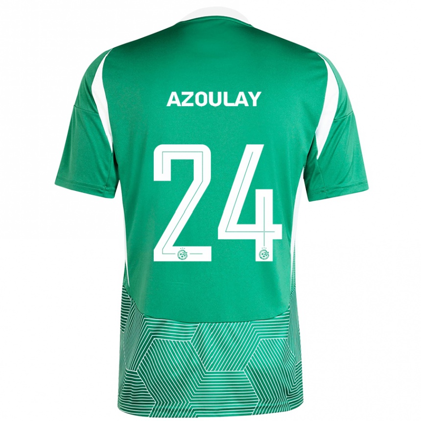 Hombre Fútbol Camiseta Ethane Azoulay #24 Verde Blanco 1ª Equipación 2024/25 México