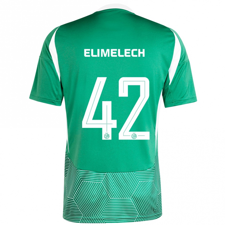 Hombre Fútbol Camiseta Roey Elimelech #42 Verde Blanco 1ª Equipación 2024/25 México