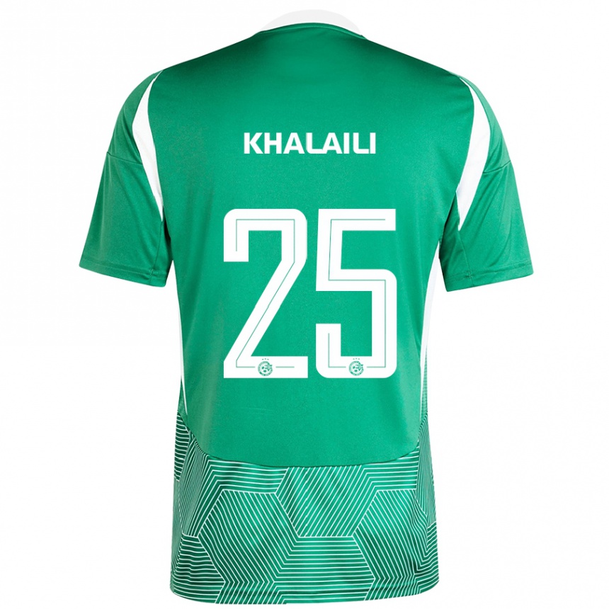 Hombre Fútbol Camiseta Anan Khalaili #25 Verde Blanco 1ª Equipación 2024/25 México