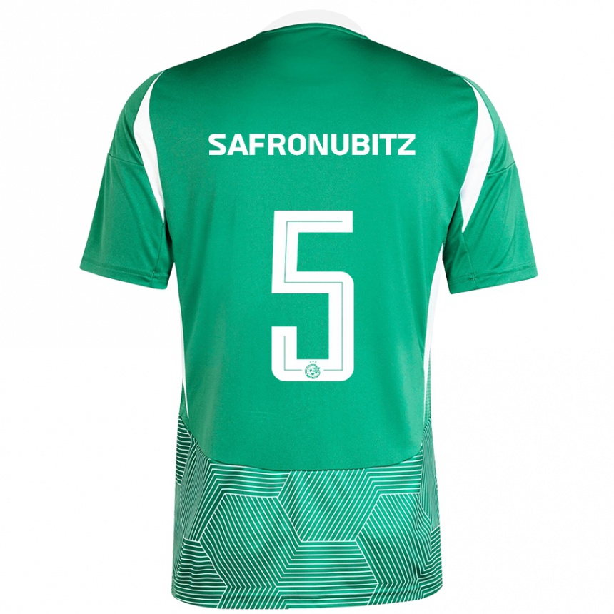 Hombre Fútbol Camiseta Dan Safronubitz #5 Verde Blanco 1ª Equipación 2024/25 México