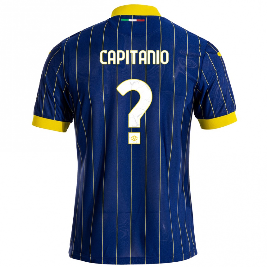 Hombre Fútbol Camiseta Alex Capitanio #0 Azul Amarillo 1ª Equipación 2024/25 México