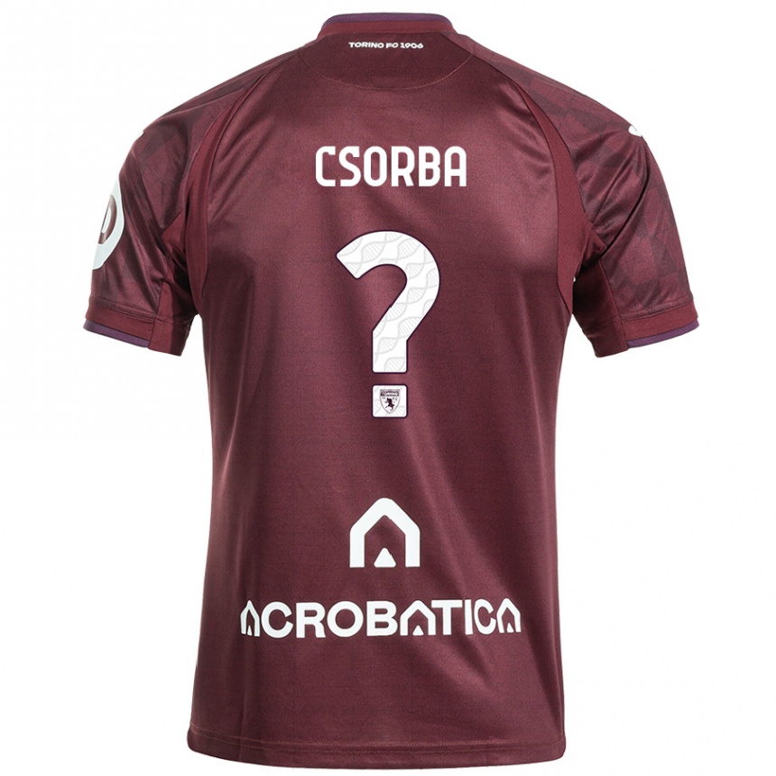 Hombre Fútbol Camiseta Noel Csorba #0 Granate Blanco 1ª Equipación 2024/25 México