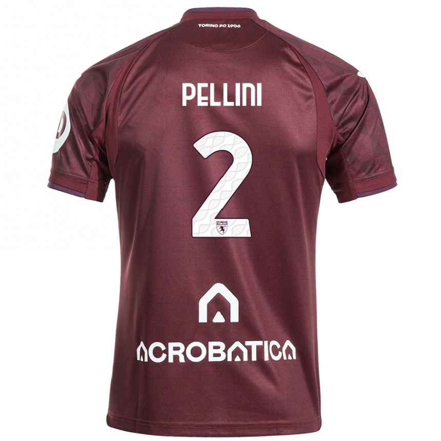 Hombre Fútbol Camiseta Mattia Pellini #2 Granate Blanco 1ª Equipación 2024/25 México