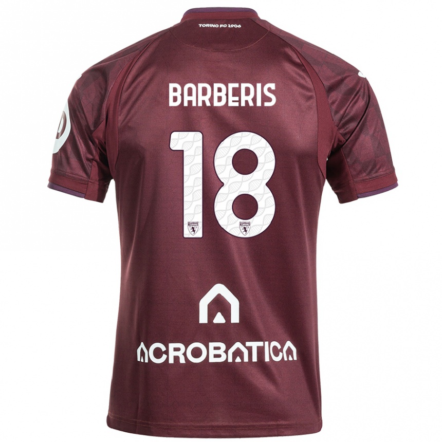 Hombre Fútbol Camiseta Laura Barberis #18 Granate Blanco 1ª Equipación 2024/25 México