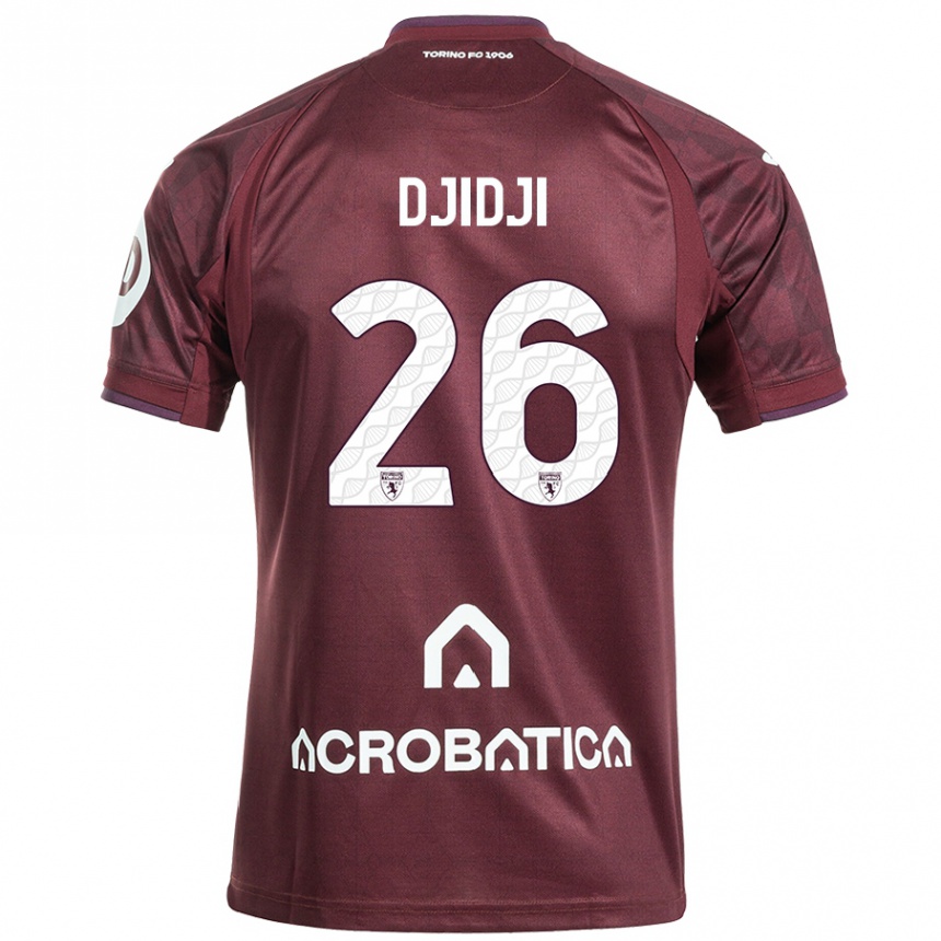 Hombre Fútbol Camiseta Koffi Djidji #26 Granate Blanco 1ª Equipación 2024/25 México