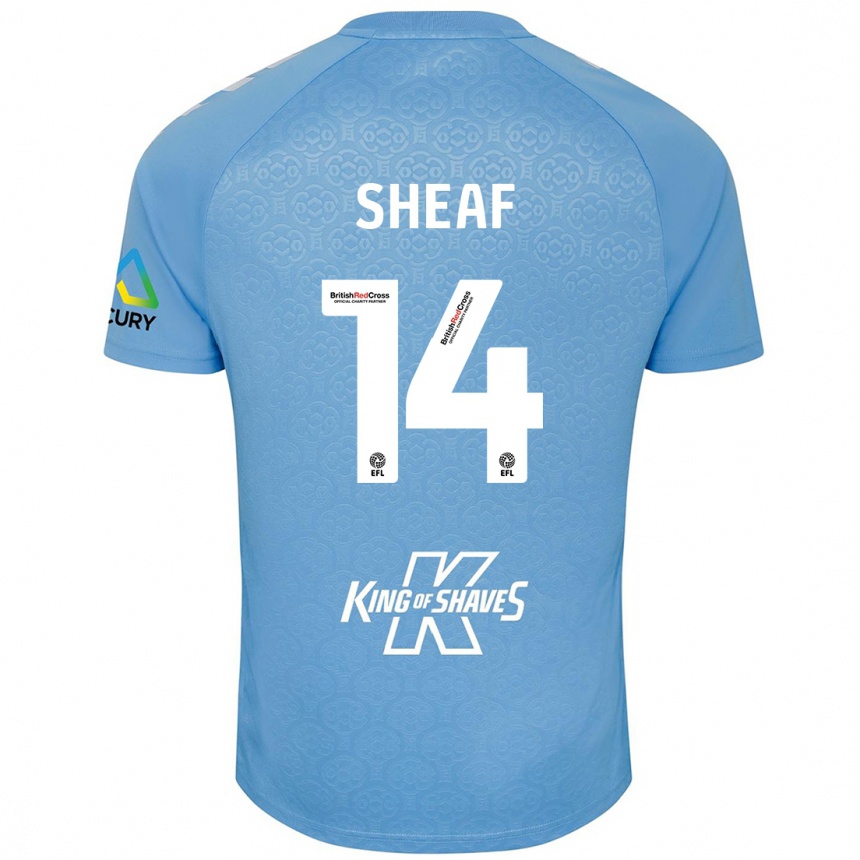 Hombre Fútbol Camiseta Ben Sheaf #14 Azul Blanco 1ª Equipación 2024/25 México