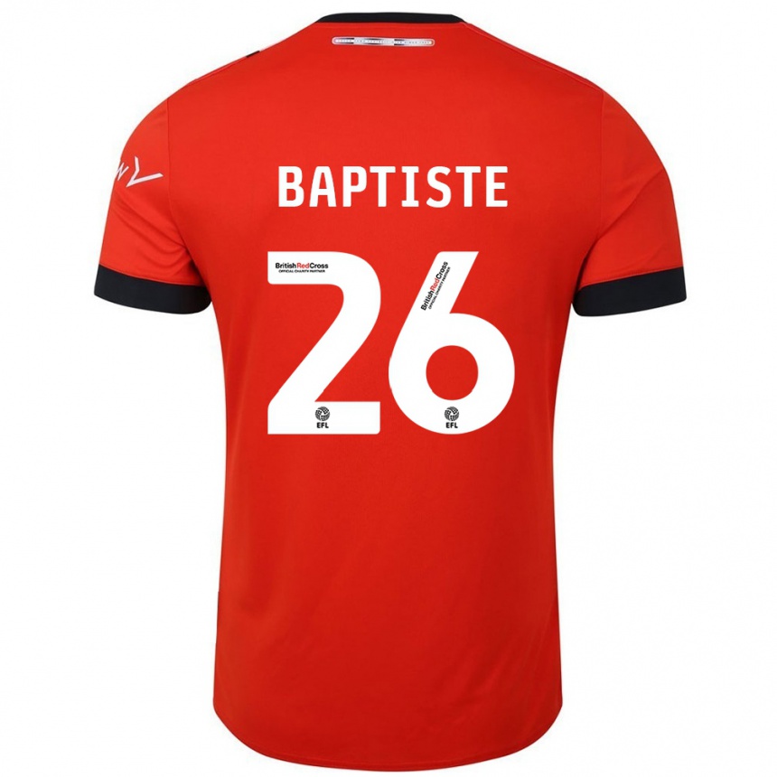 Hombre Fútbol Camiseta Shandon Baptiste #26 Naranja Negro 1ª Equipación 2024/25 México