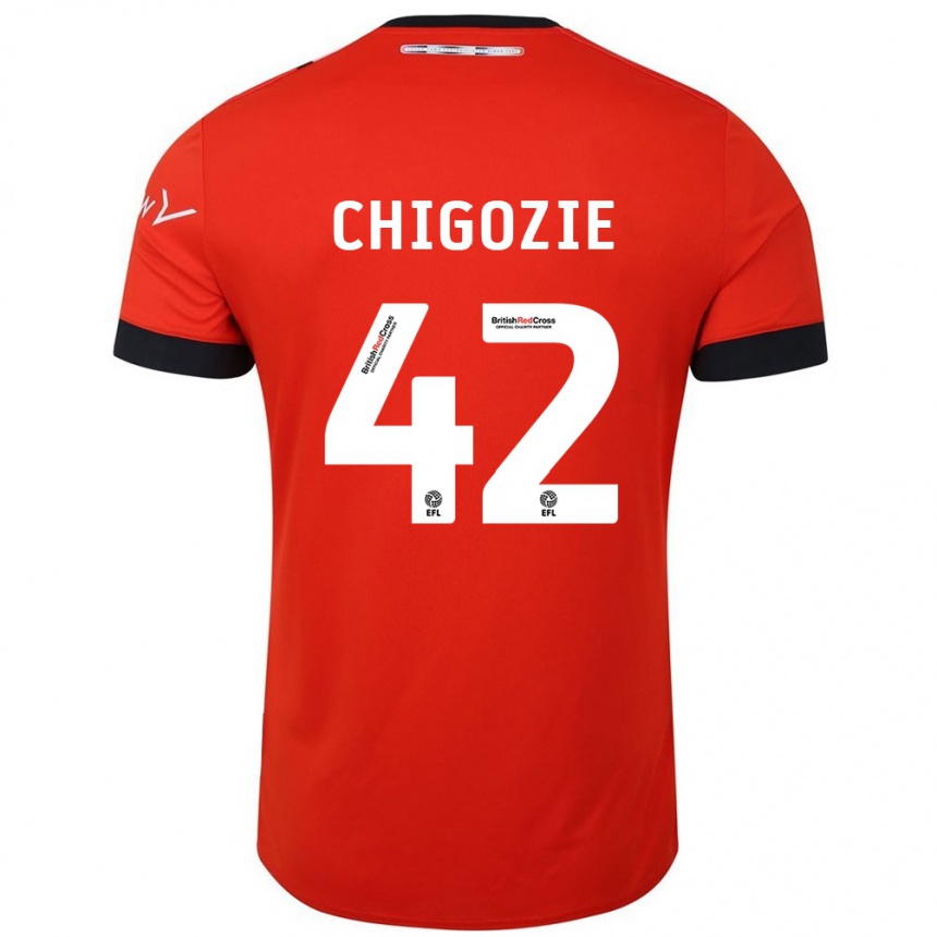 Hombre Fútbol Camiseta Christian Chigozie #42 Naranja Negro 1ª Equipación 2024/25 México