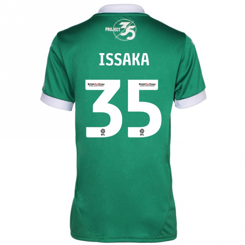 Hombre Fútbol Camiseta Freddie Issaka #35 Verde Blanco 1ª Equipación 2024/25 México