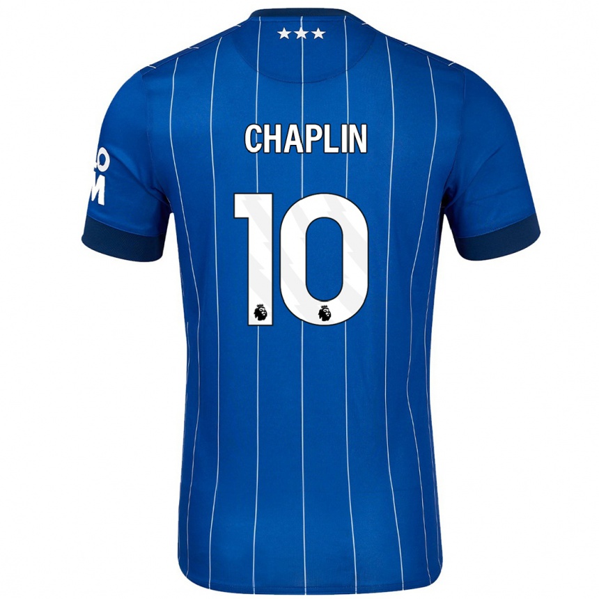 Hombre Fútbol Camiseta Conor Chaplin #10 Azul Marino 1ª Equipación 2024/25 México