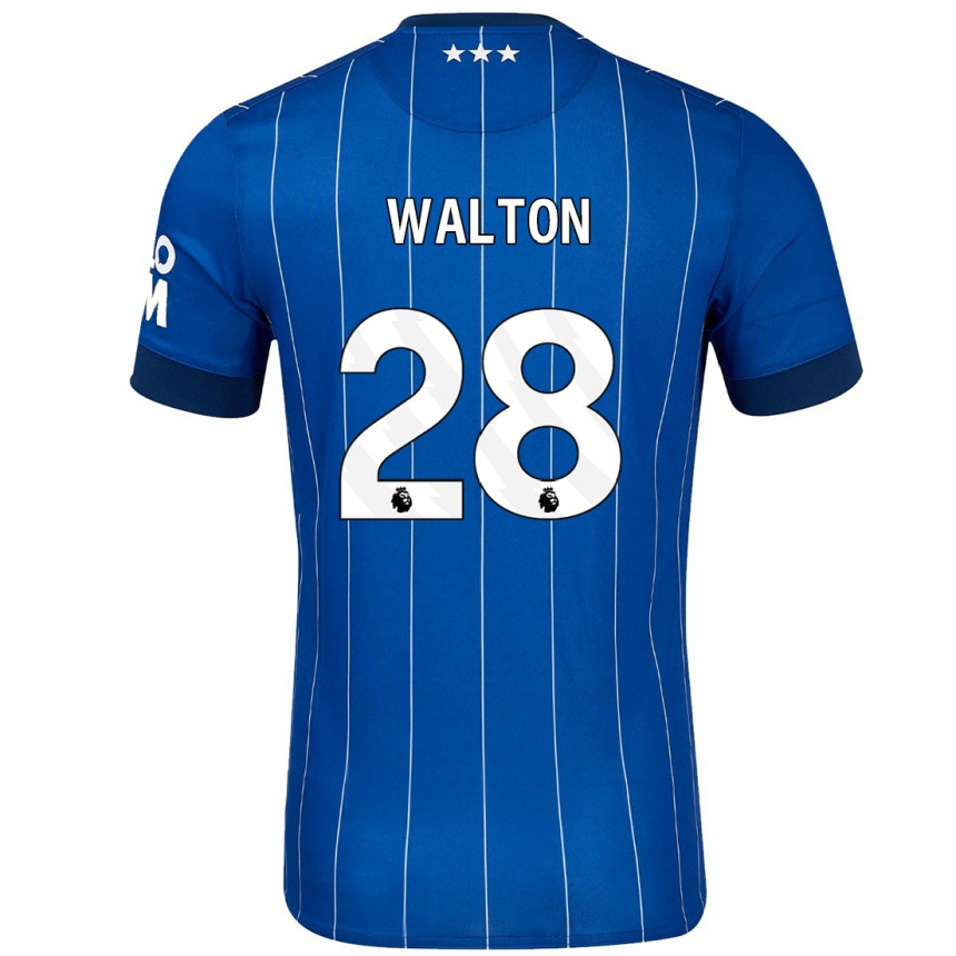 Hombre Fútbol Camiseta Christian Walton #28 Azul Marino 1ª Equipación 2024/25 México