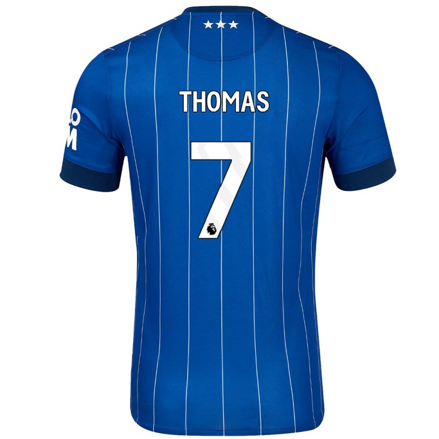 Hombre Fútbol Camiseta Natasha Thomas #7 Azul Marino 1ª Equipación 2024/25 México