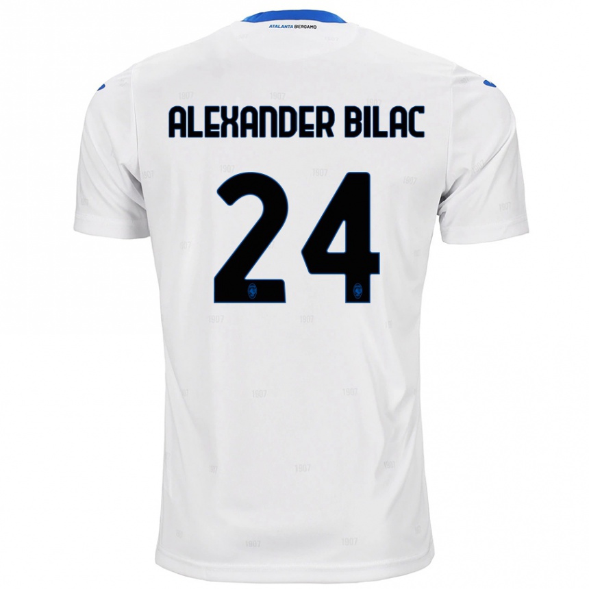 Hombre Fútbol Camiseta Max Alexander Bilac #24 Blanco 2ª Equipación 2024/25 México