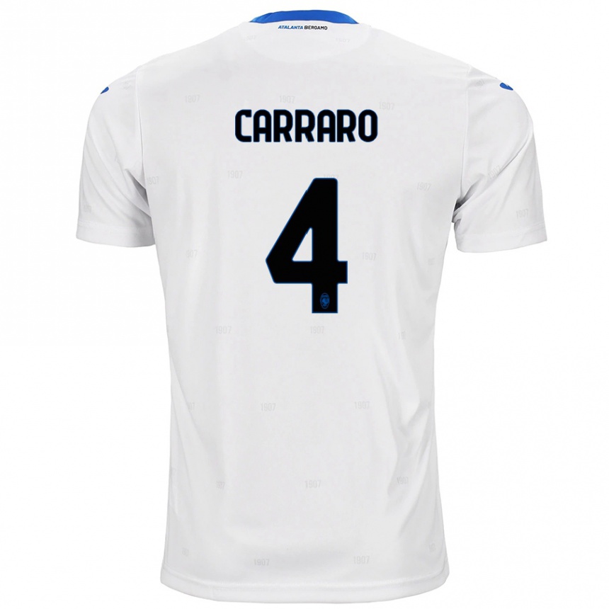 Hombre Fútbol Camiseta Marco Carraro #4 Blanco 2ª Equipación 2024/25 México