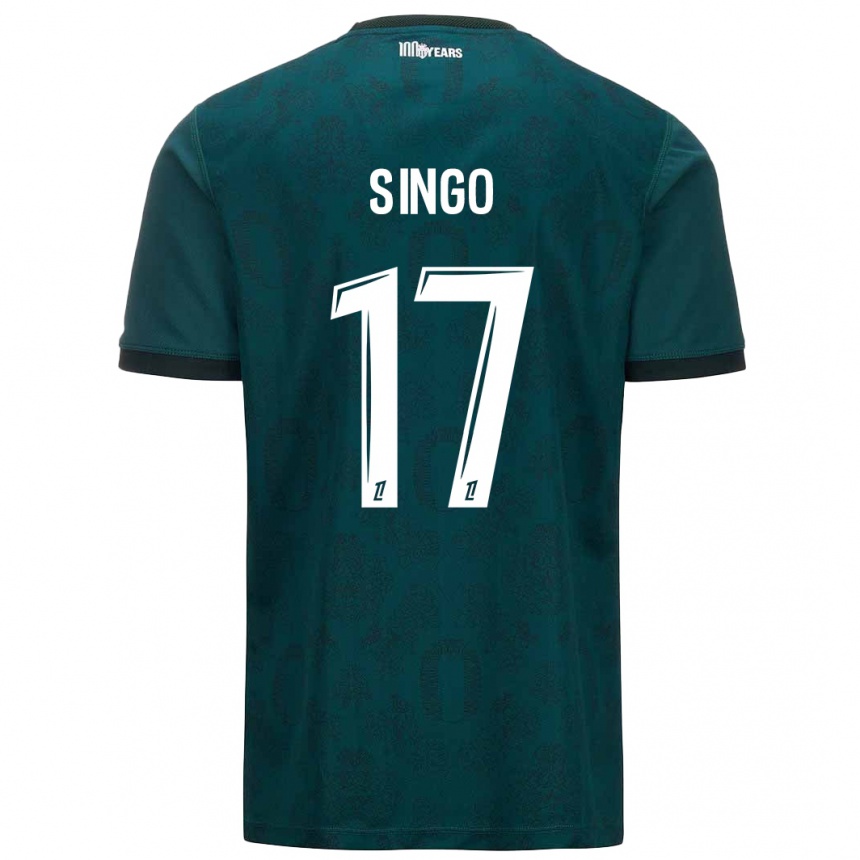 Hombre Fútbol Camiseta Wilfried Singo #17 Verde Oscuro 2ª Equipación 2024/25 México