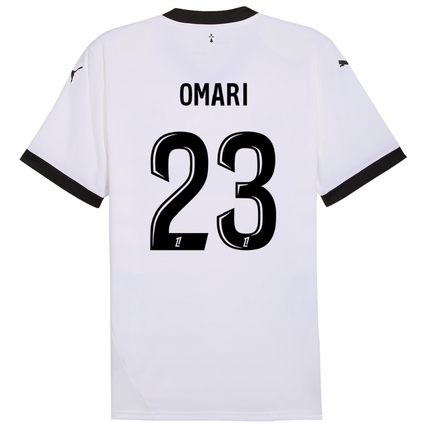 Hombre Fútbol Camiseta Warmed Omari #23 Blanco Negro 2ª Equipación 2024/25 México