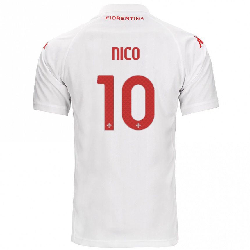 Hombre Fútbol Camiseta Nicolás González #10 Blanco 2ª Equipación 2024/25 México