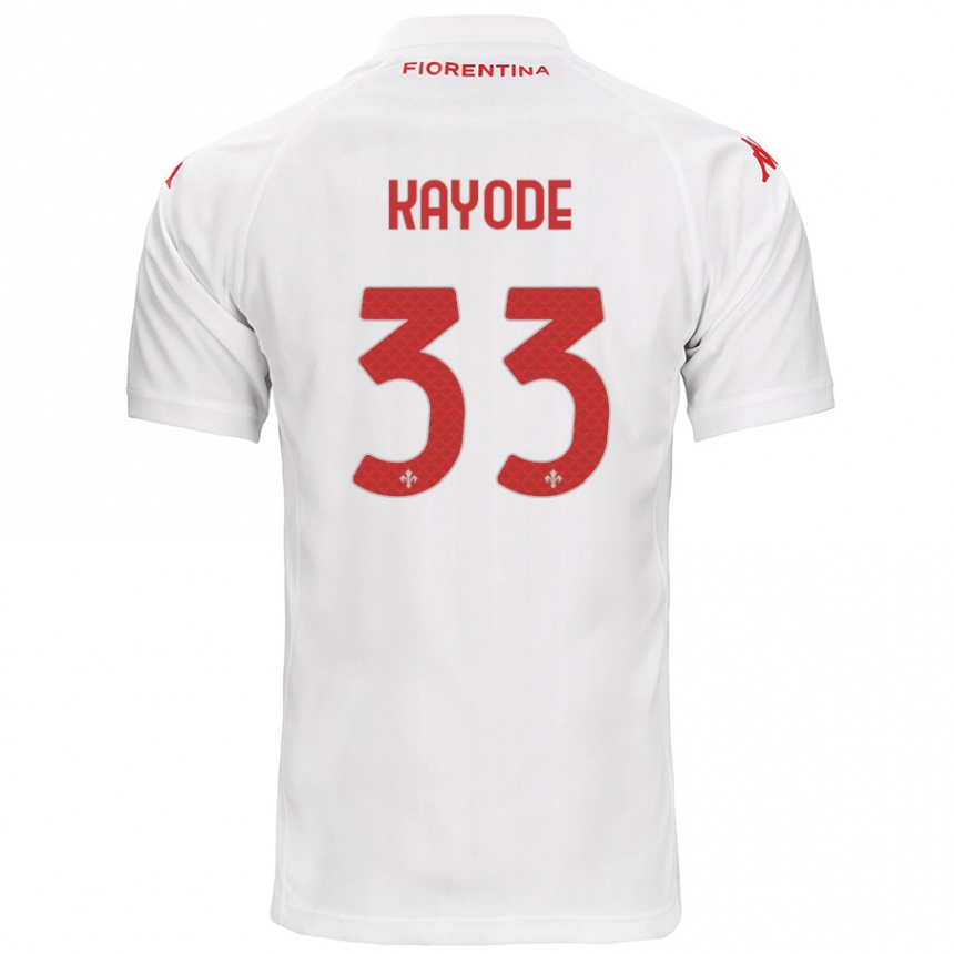 Hombre Fútbol Camiseta Michael Kayode #33 Blanco 2ª Equipación 2024/25 México