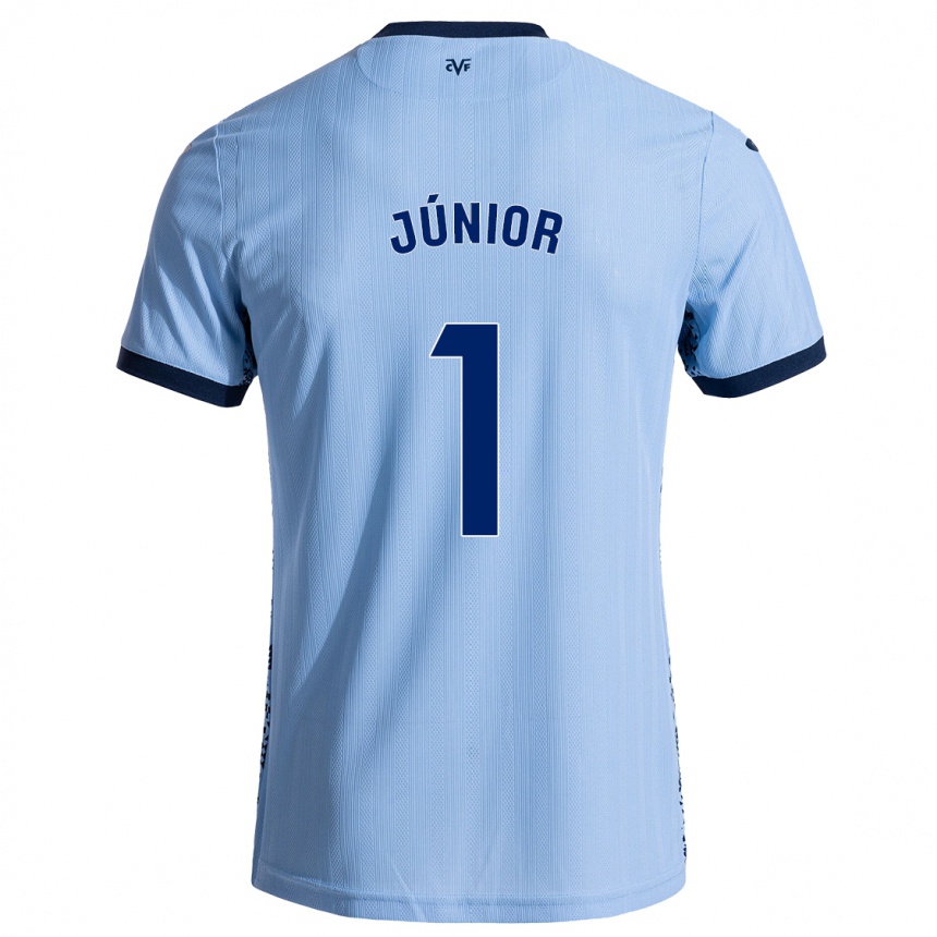 Hombre Fútbol Camiseta Luiz Júnior #1 Azul Cielo 2ª Equipación 2024/25 México