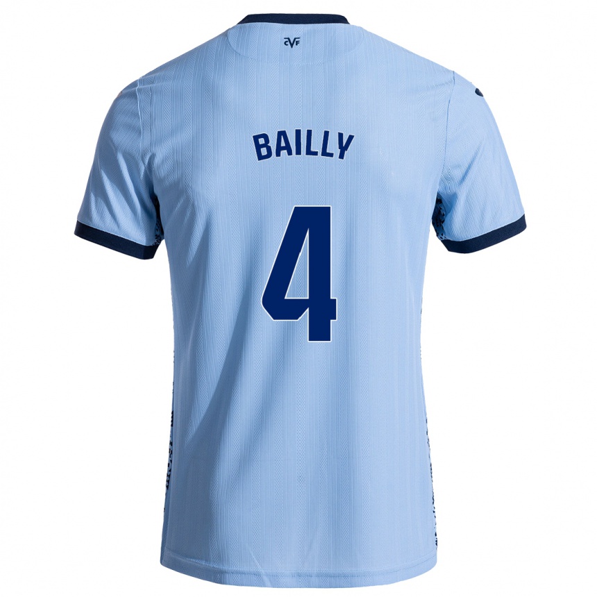 Hombre Fútbol Camiseta Eric Bailly #4 Azul Cielo 2ª Equipación 2024/25 México