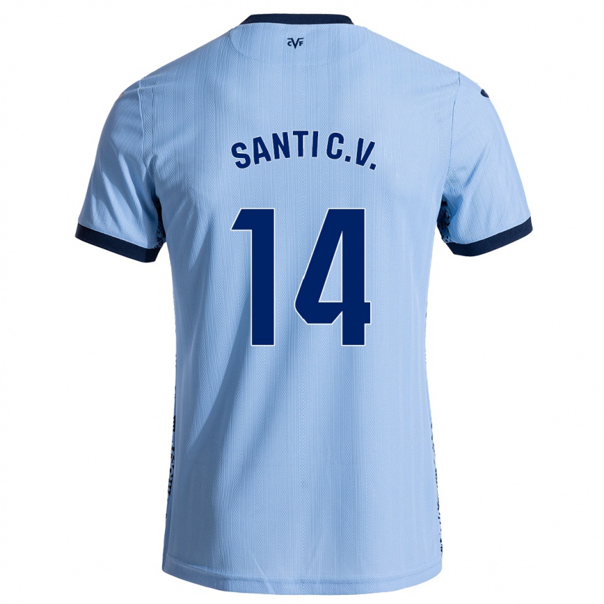 Hombre Fútbol Camiseta Santi Comesaña #14 Azul Cielo 2ª Equipación 2024/25 México