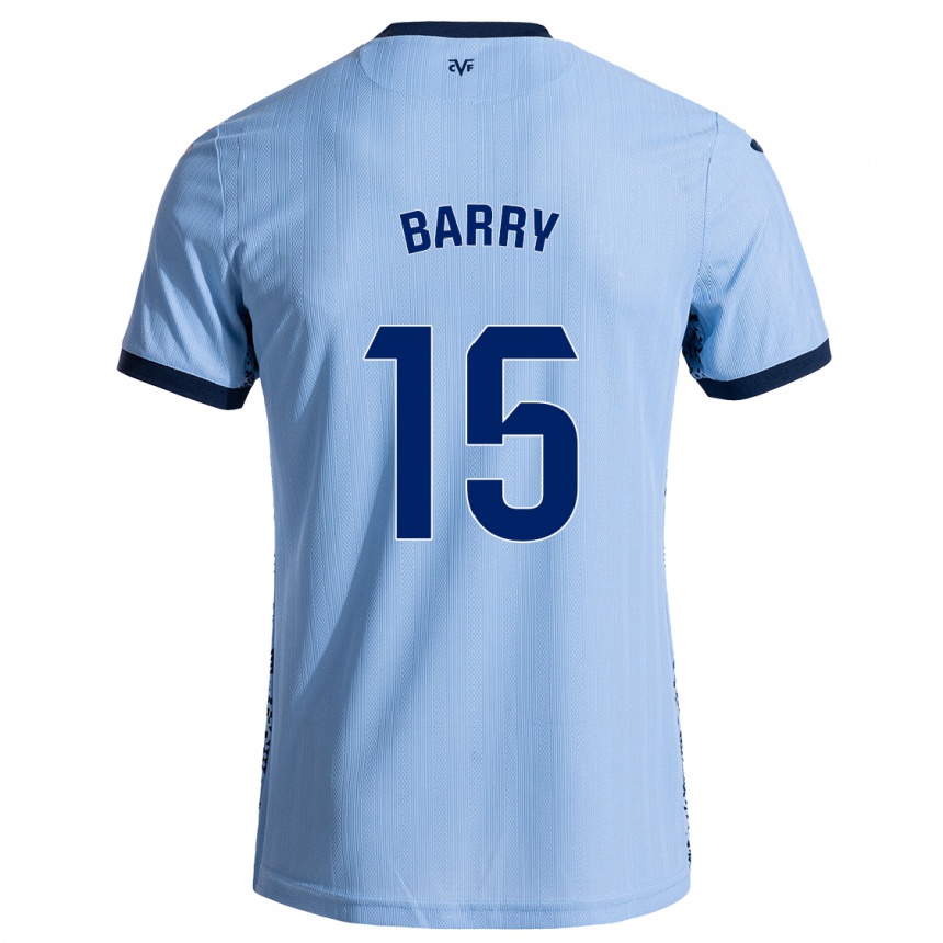 Hombre Fútbol Camiseta Thierno Barry #15 Azul Cielo 2ª Equipación 2024/25 México