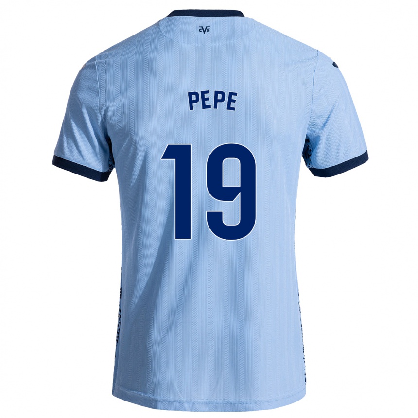 Hombre Fútbol Camiseta Nicolas Pepe #19 Azul Cielo 2ª Equipación 2024/25 México