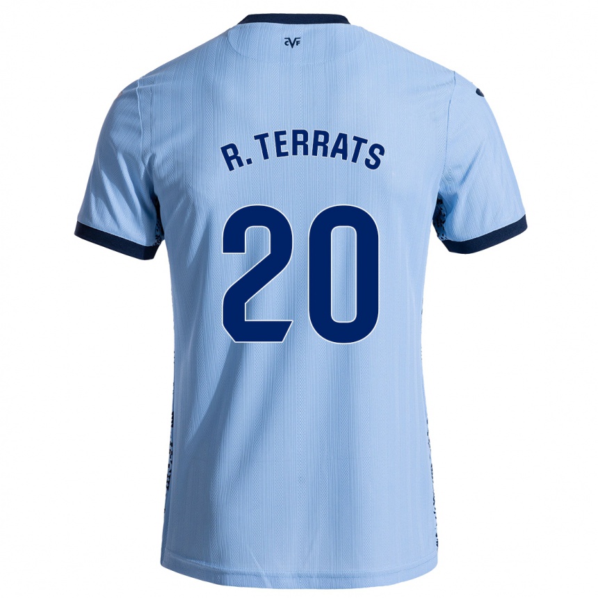 Hombre Fútbol Camiseta Ramón Terrats #20 Azul Cielo 2ª Equipación 2024/25 México