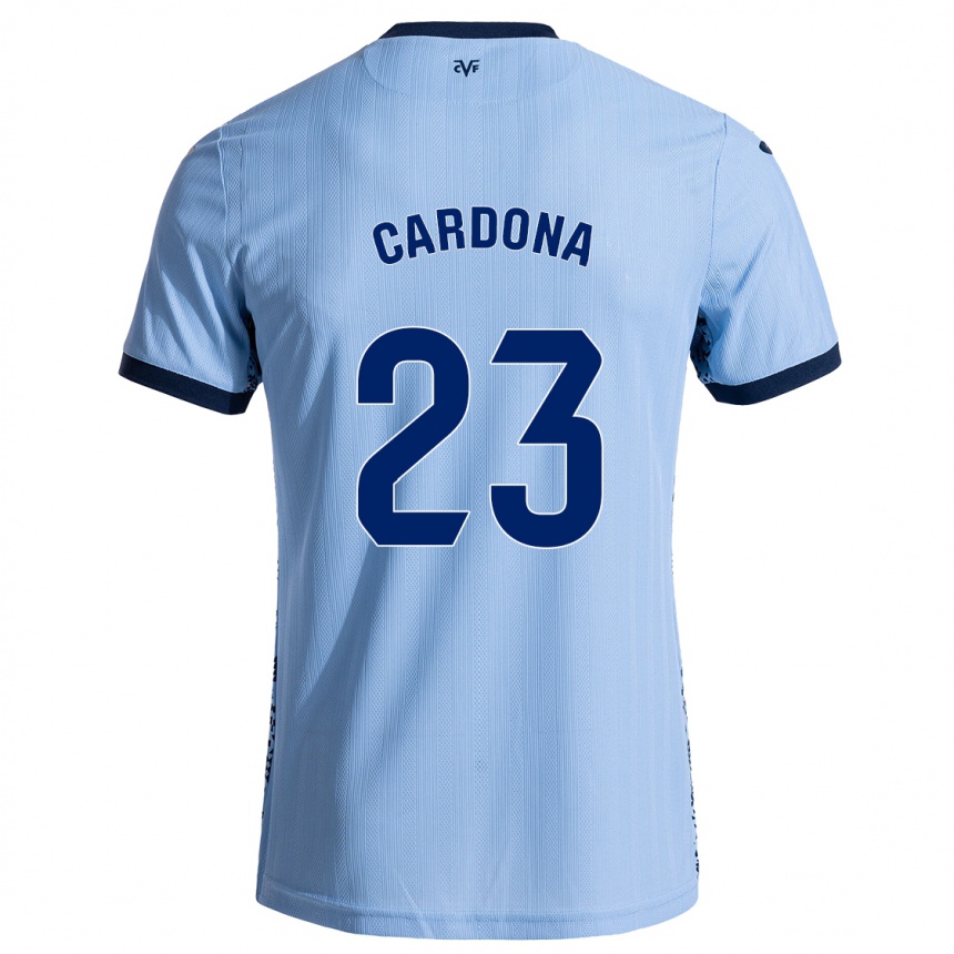 Hombre Fútbol Camiseta Sergi Cardona #23 Azul Cielo 2ª Equipación 2024/25 México