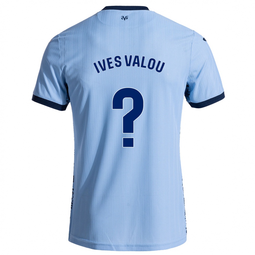 Hombre Fútbol Camiseta Jean Ives Valou #0 Azul Cielo 2ª Equipación 2024/25 México