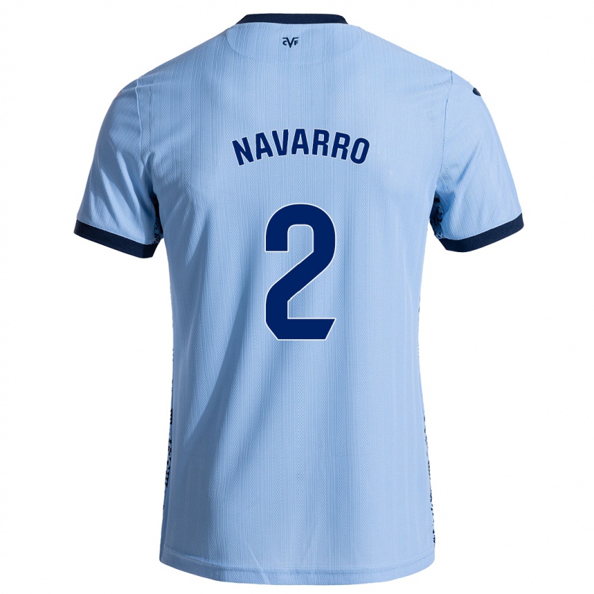 Hombre Fútbol Camiseta Pau Navarro #2 Azul Cielo 2ª Equipación 2024/25 México