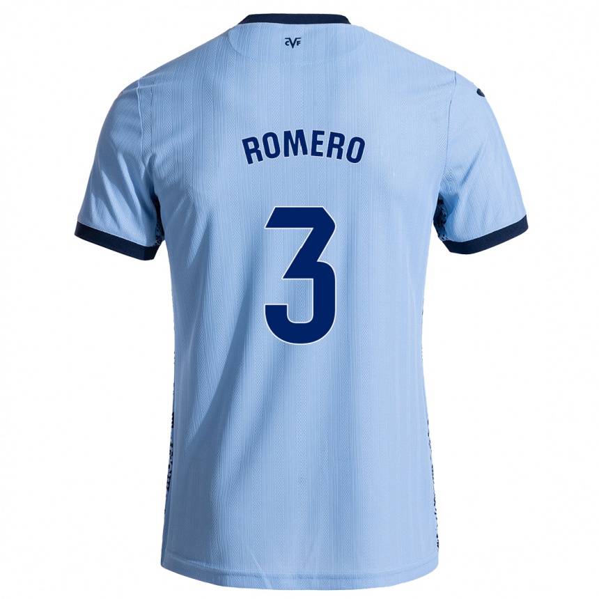 Hombre Fútbol Camiseta Cristo Romero #3 Azul Cielo 2ª Equipación 2024/25 México