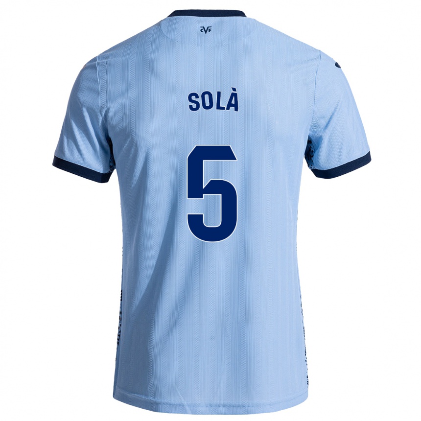 Hombre Fútbol Camiseta Arnau Solà #5 Azul Cielo 2ª Equipación 2024/25 México