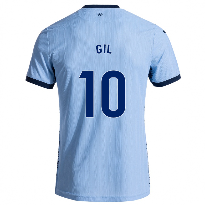 Hombre Fútbol Camiseta Markel Gil #10 Azul Cielo 2ª Equipación 2024/25 México