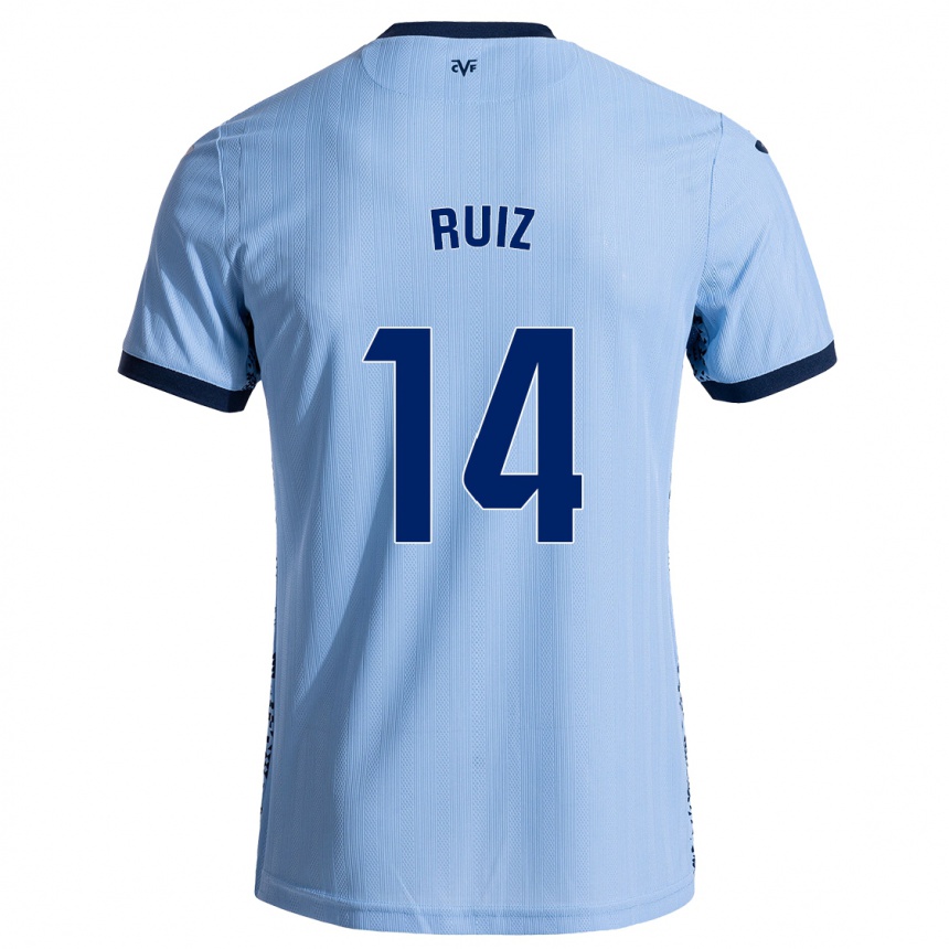 Hombre Fútbol Camiseta Adri Ruiz #14 Azul Cielo 2ª Equipación 2024/25 México