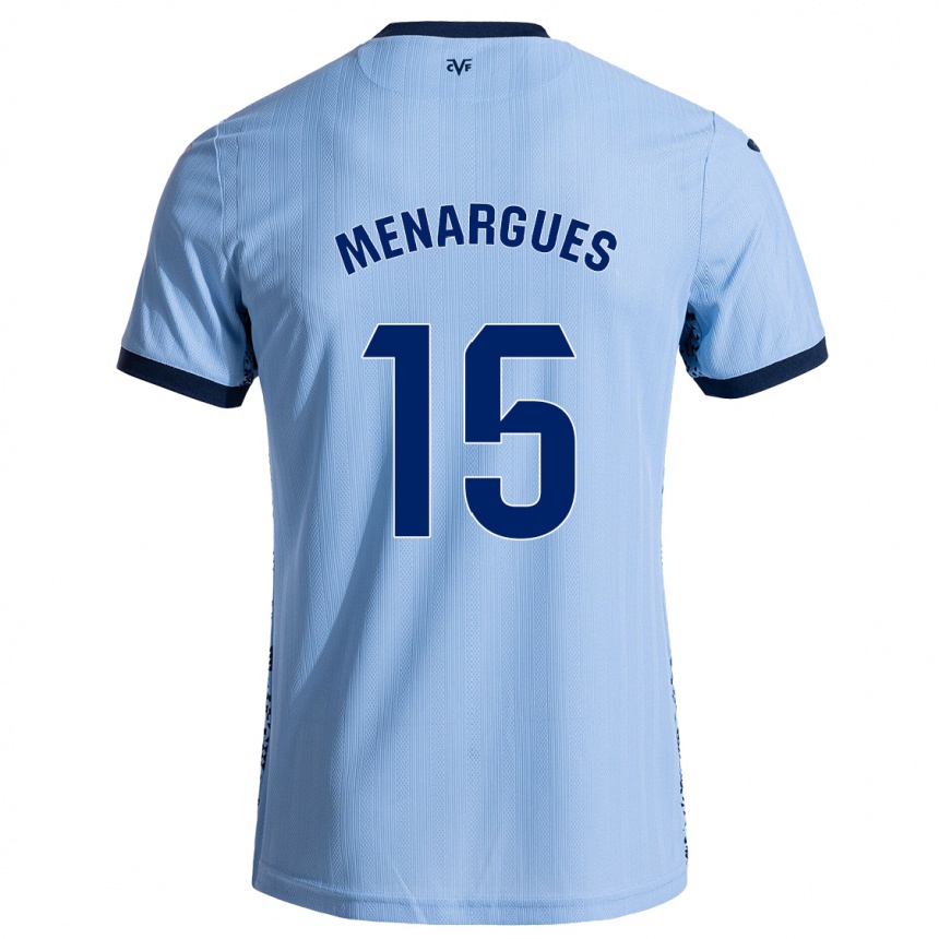 Hombre Fútbol Camiseta Joseda Menargues #15 Azul Cielo 2ª Equipación 2024/25 México