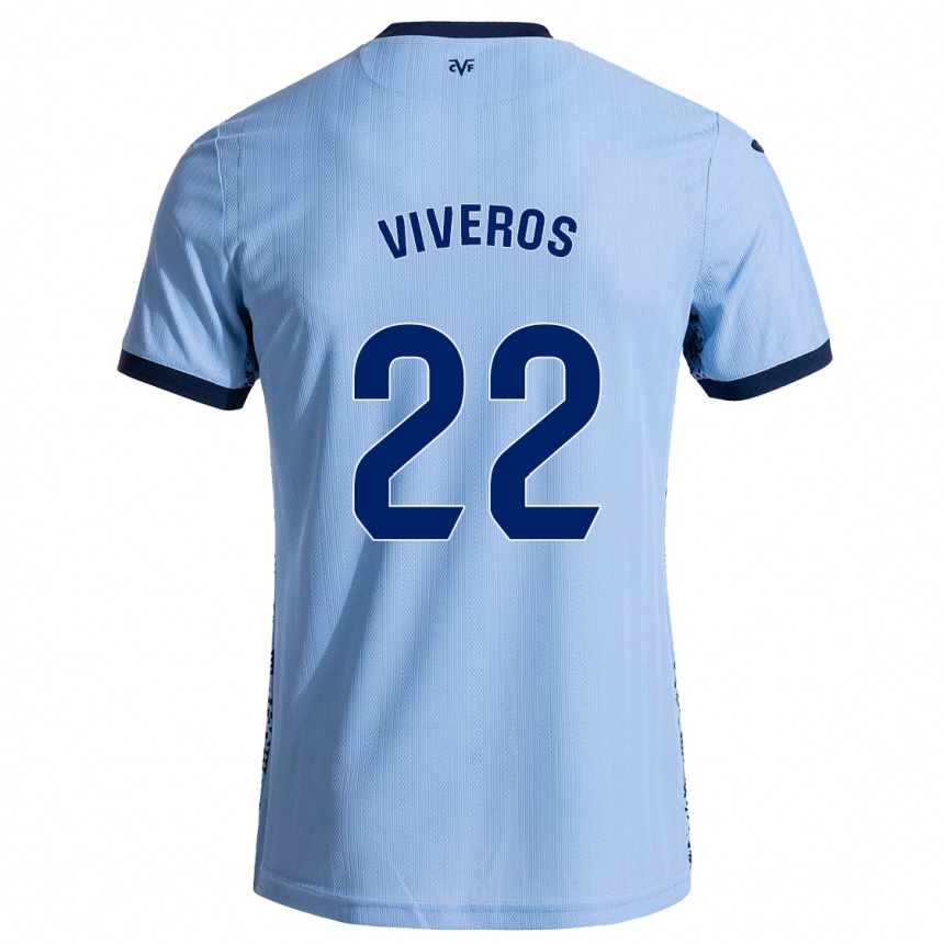 Hombre Fútbol Camiseta Facundo Viveros #22 Azul Cielo 2ª Equipación 2024/25 México