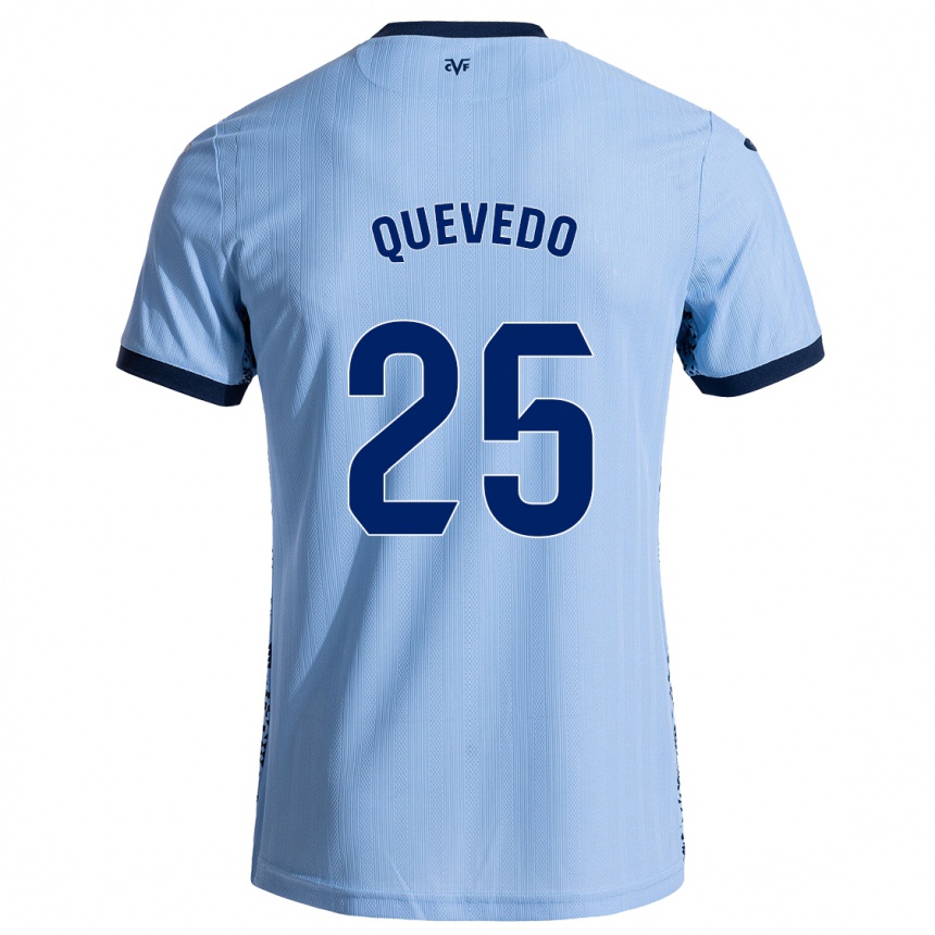 Hombre Fútbol Camiseta Alex Quevedo #25 Azul Cielo 2ª Equipación 2024/25 México