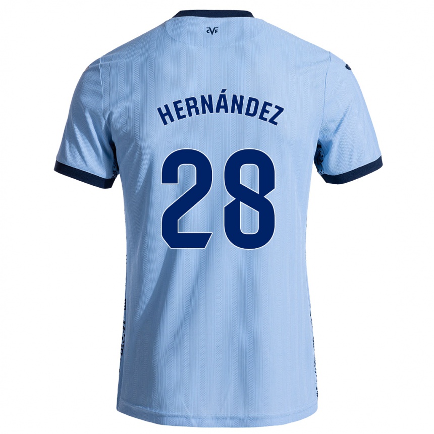 Hombre Fútbol Camiseta Gerard Hernández #28 Azul Cielo 2ª Equipación 2024/25 México