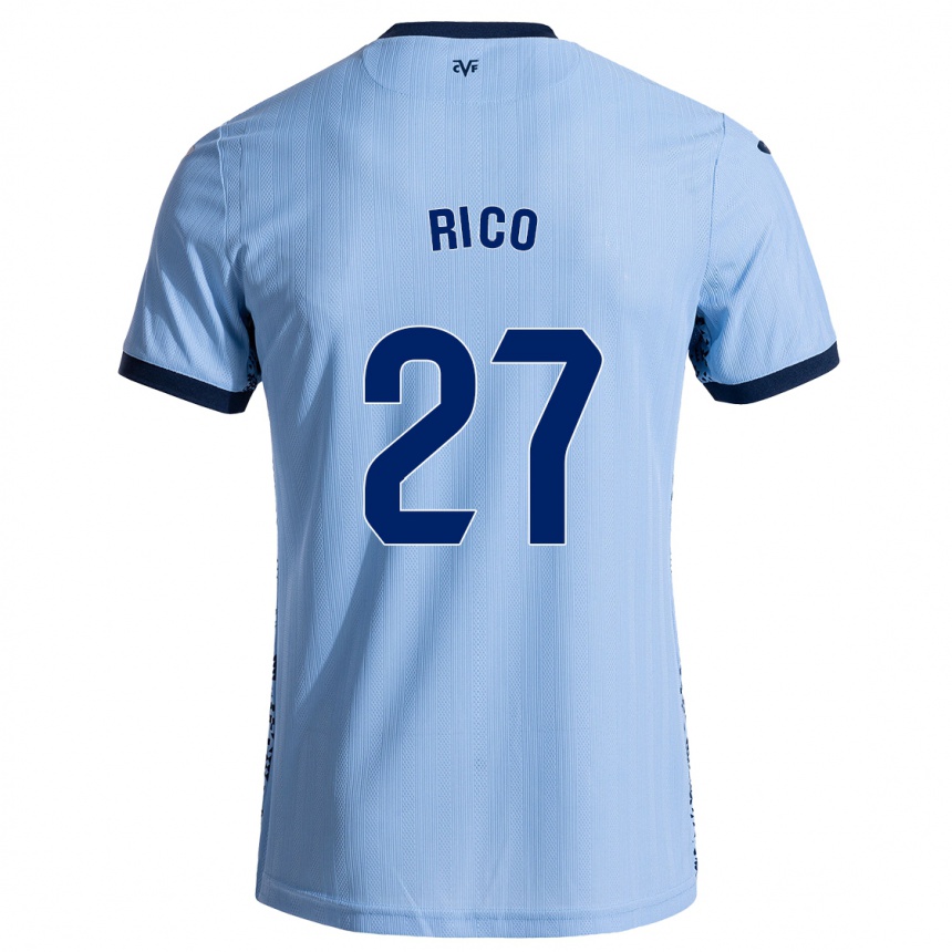 Hombre Fútbol Camiseta Vera Rico #27 Azul Cielo 2ª Equipación 2024/25 México