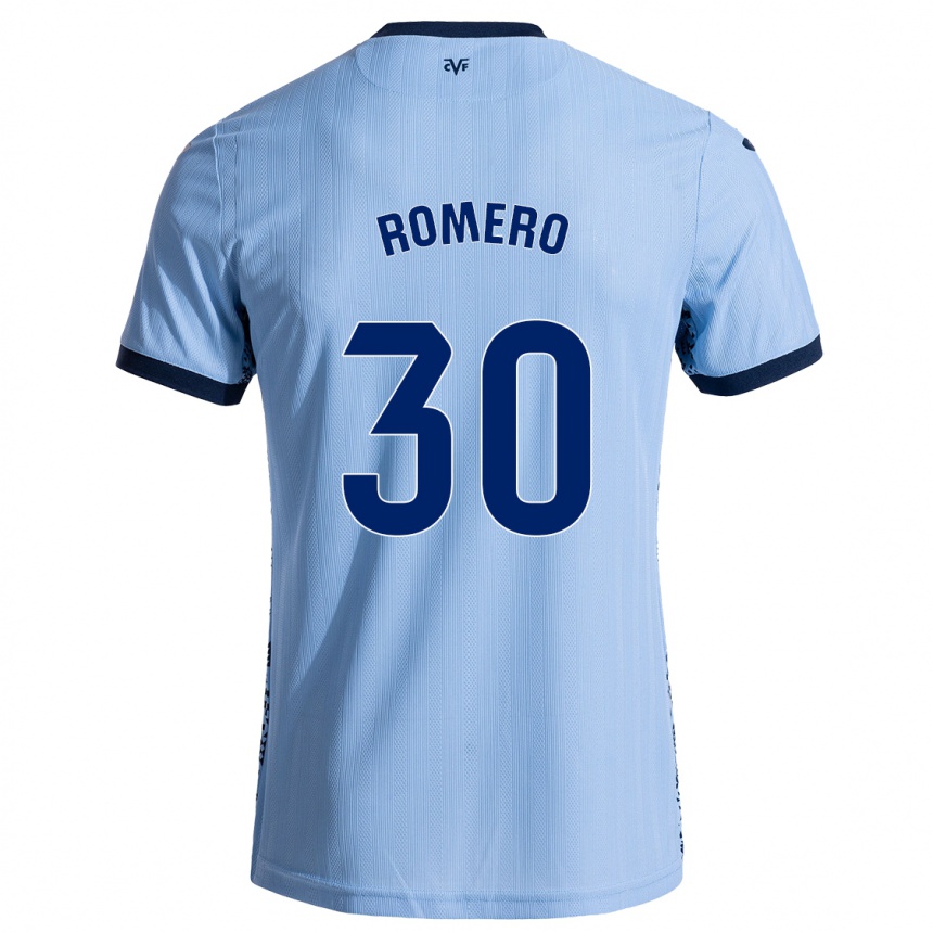 Hombre Fútbol Camiseta Lucía Romero #30 Azul Cielo 2ª Equipación 2024/25 México